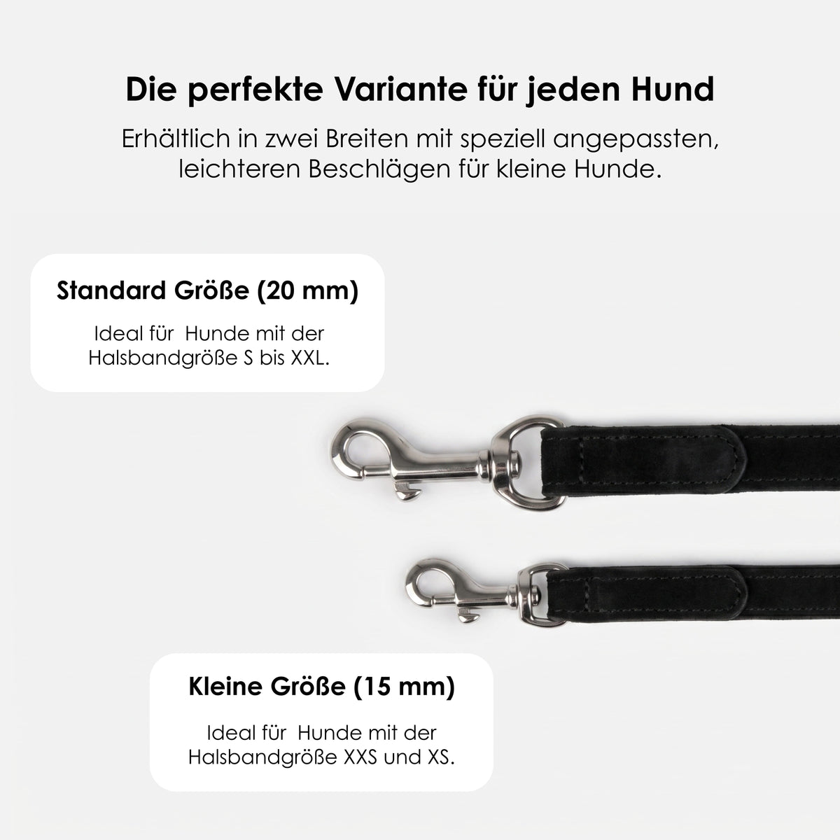 William Walker Hundeline af vandtæt nubuklæder trinløst justerbar handsfree