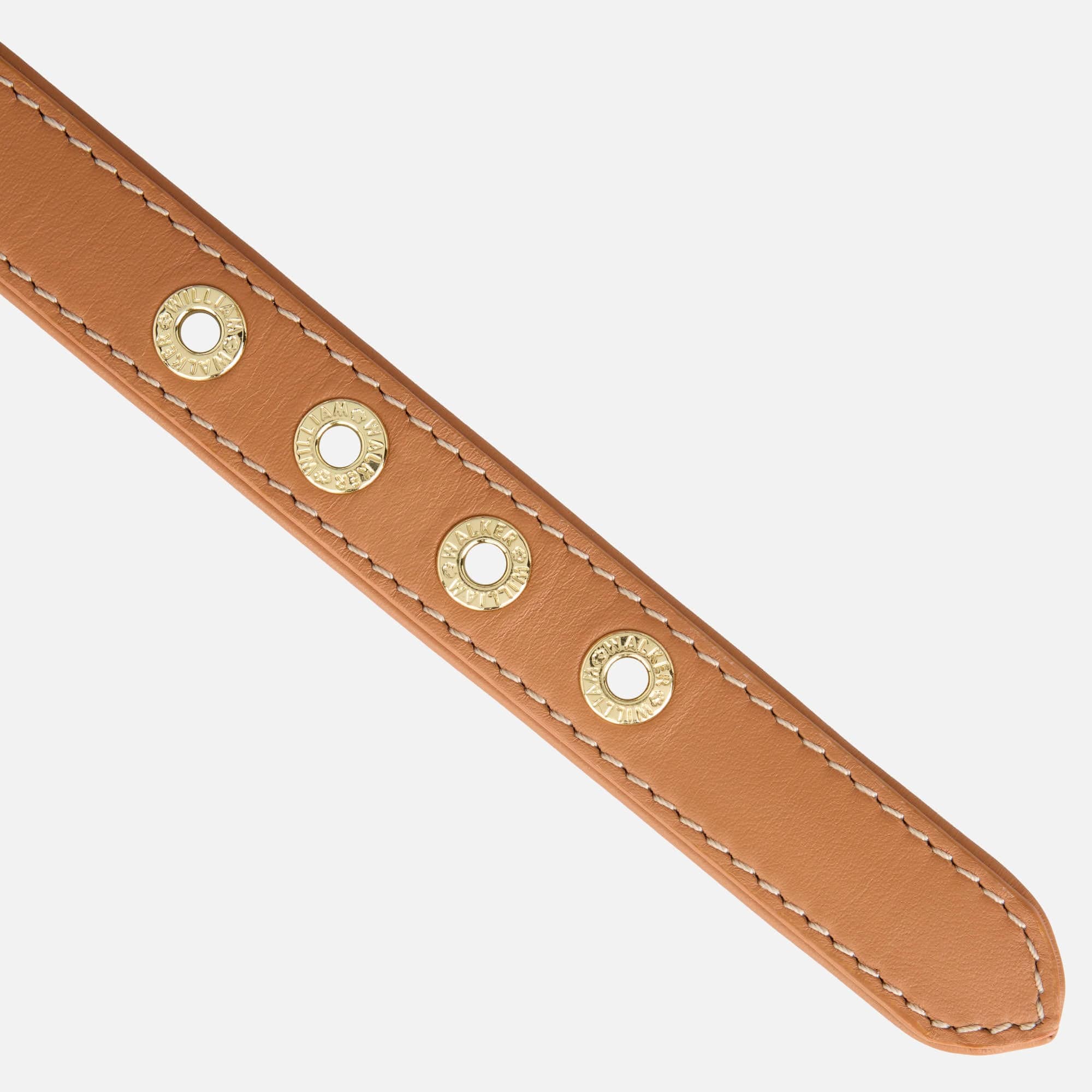 William Walker Glattleder Hundehalsband Caramel