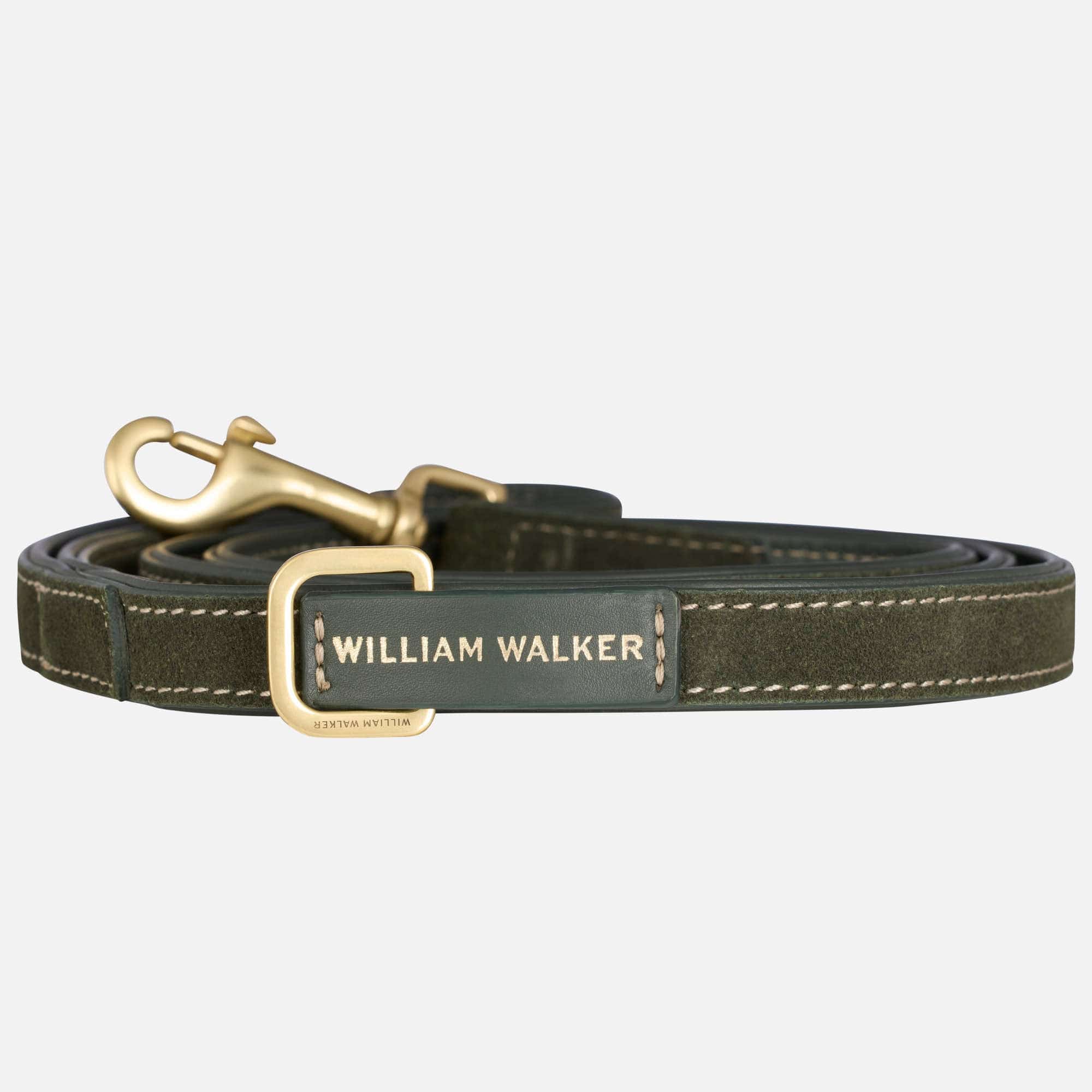 William Walker Hochwertige Wildleder Hundeleine Forest (Grün)