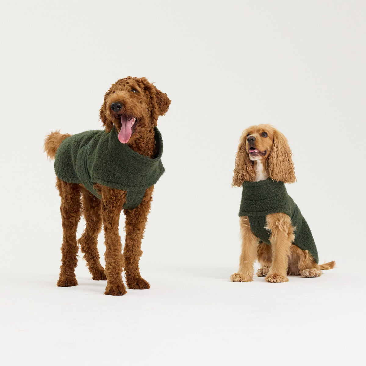 William Walker Hyggelig fleece-hundefrakke Cozy Dark Moss / 1