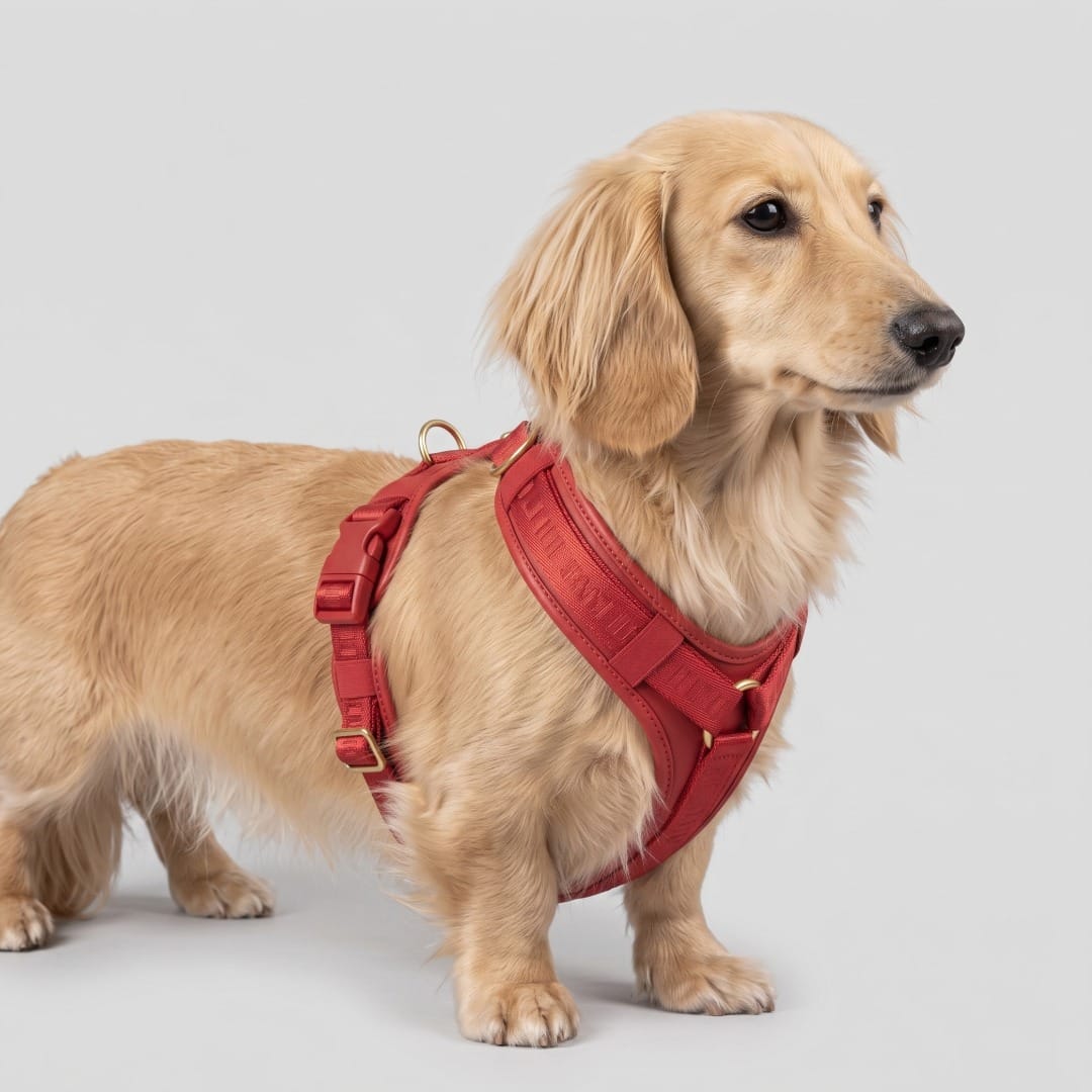 William Walker Hochwertiges Leder Y-Hundegeschirr Plain