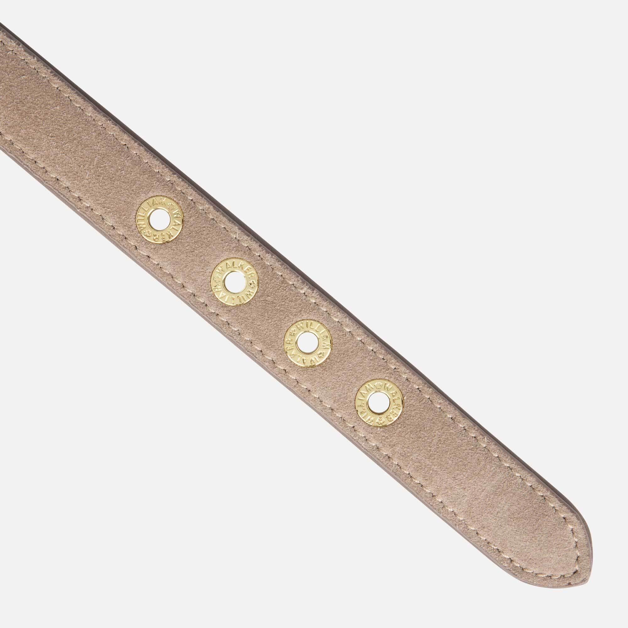 William Walker Wildleder Hundehalsband Pebble (Taupe)